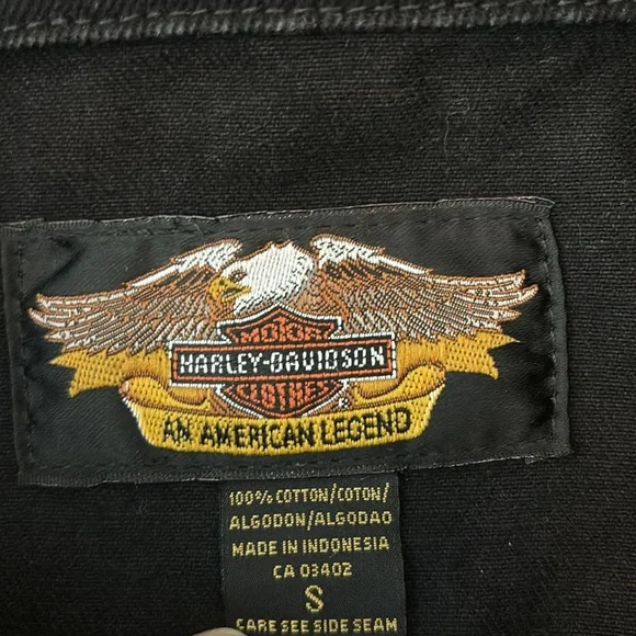 Harley Davidson women’s denim jacket, black size small - Picture 2 of 6